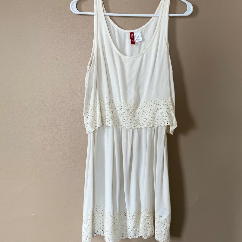 Layered Dress with Cutout Trim